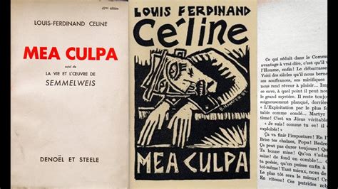 louis celine ferdinand|mea culpa Celine.